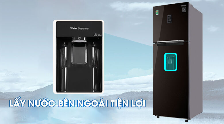 tủ lạnh samsung inverter 319 lít rt32k5932by/sv - khay lấy nước ngoài