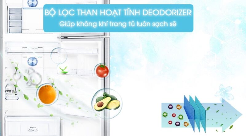 bảo vệ sức khỏe của bạn với bộ lọc than hoạt tính deodorizer - tủ lạnh samsung inverter 360 lít rt35k5982s8/sv