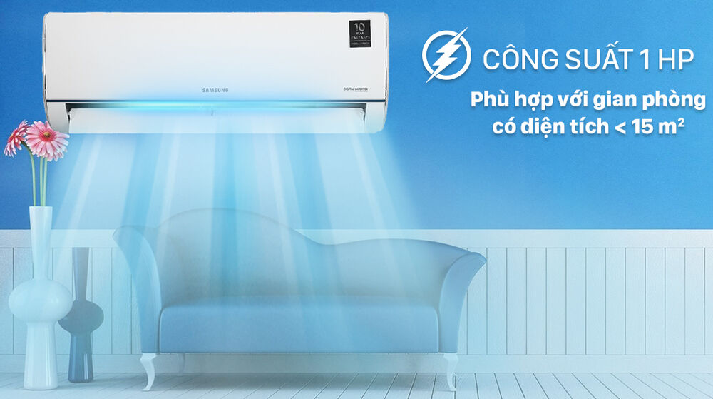 máy lạnh samsung ar09tyhqasinsv - có công suất 1 hp