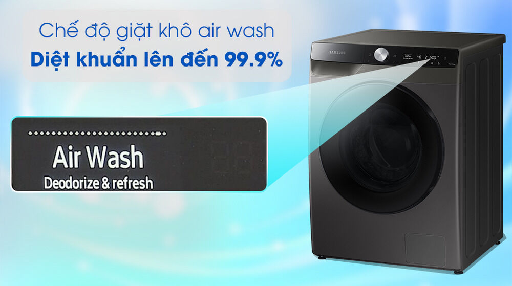 máy giặt sấy samsung 11kg wd11t734dbx/sv - air wash