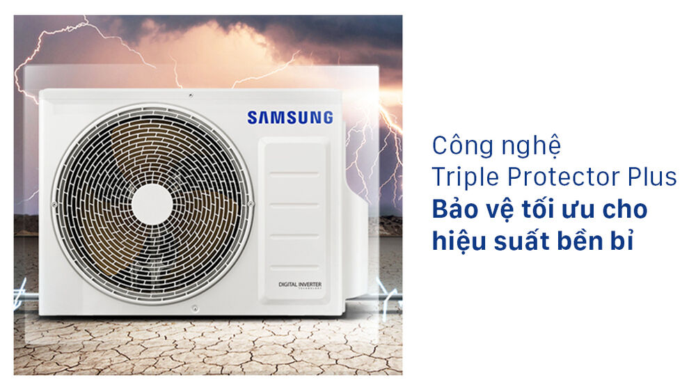 máy lạnh samsung inverter 1.5 hp ar13tyhycwknsv - công nghệ triple protector plus