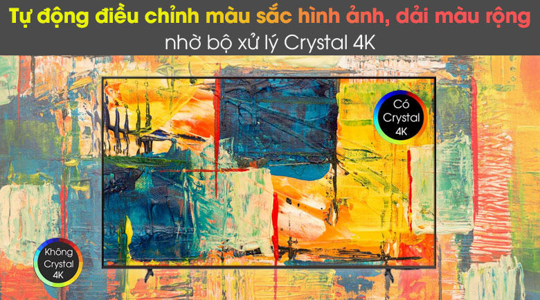 bộ xử lý crystal 4k - smart tivi samsung 4k 43 inch ua43au8100
