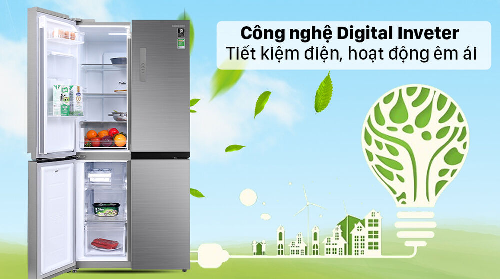 tủ lạnh samsung inverter 488 lít rf48a4010m9/sv - công nghệ digital inverter