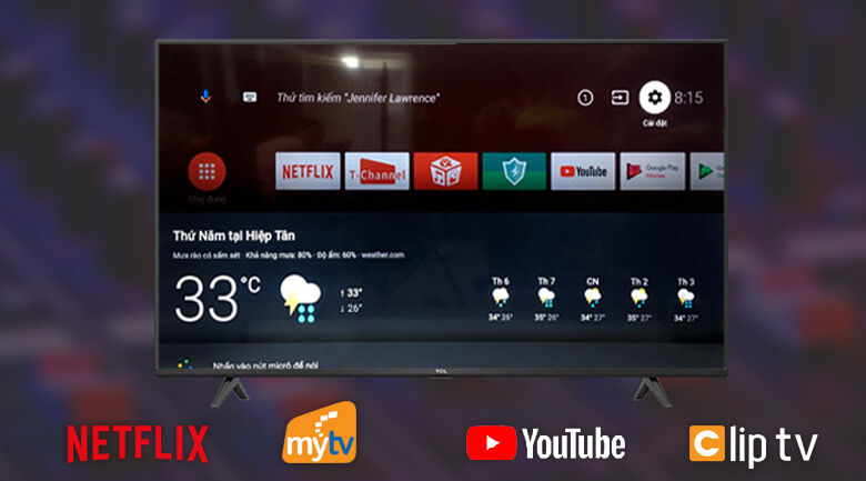 hệ điều hành android 9.0 - android tivi tcl 4k 50 inch 50p615