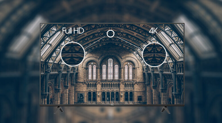 độ phân giải 4k - android tivi tcl 4k 50 inch 50p615