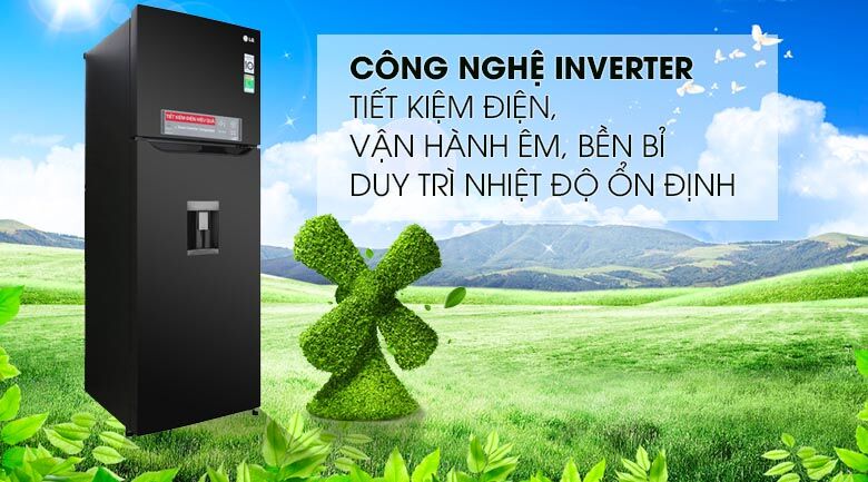tủ lạnh lg inverter 315 lít gn-d315bl mẫu 2019 - công nghệ inverter tiết kiệm điện, vận hành ổn định êm ái