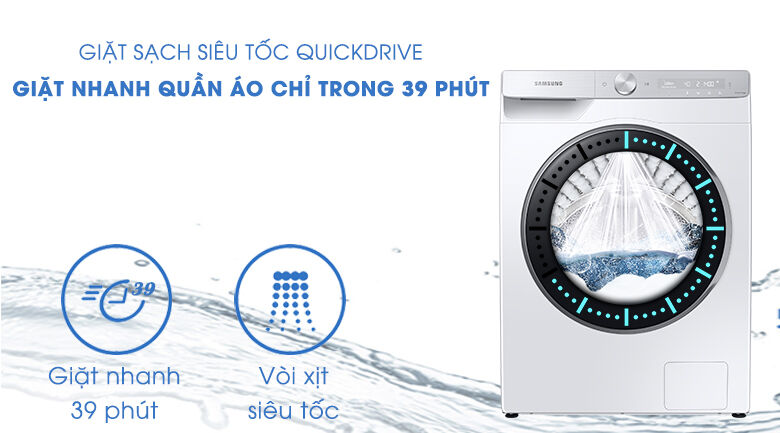 máy giặt samsung ww10tp44dsh/sv - giặt nhanh 39 phút