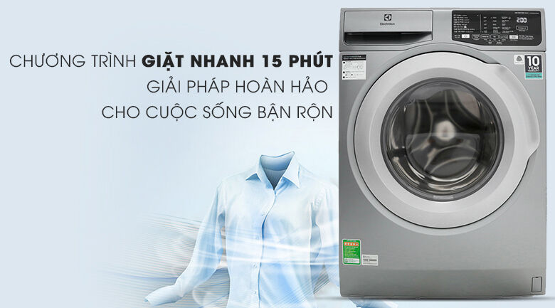 máy giặt electrolux inverter 8 kg ewf8025cqsa - giặt nhanh