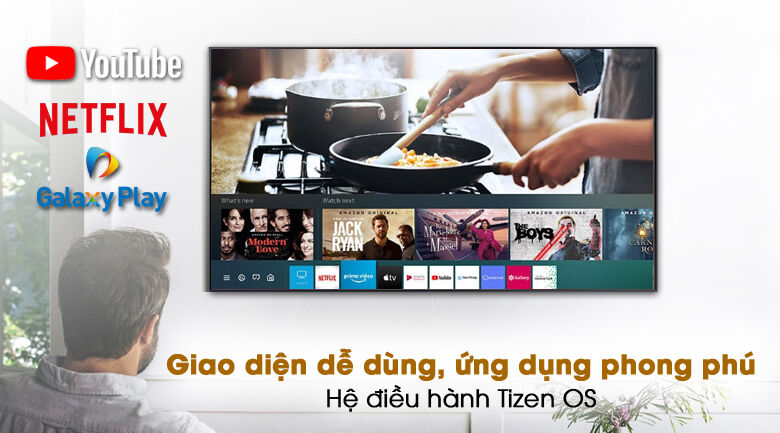 tizen os - smart tivi samsung 4k 65 inch ua65au7200