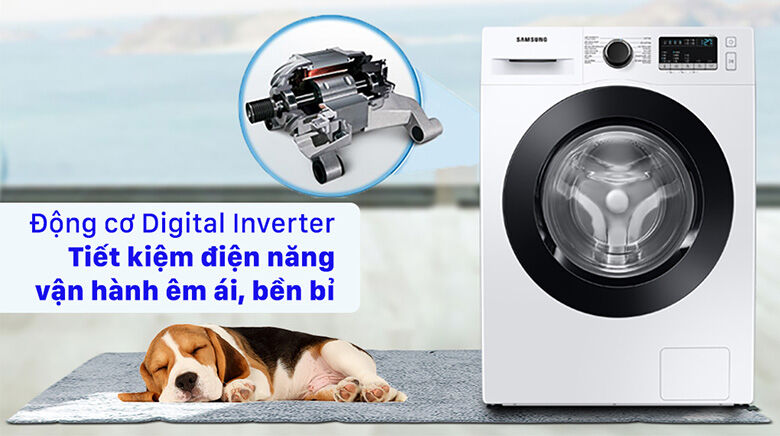 công nghệ digital inverter -máy giặt samsung inverter 9.5 kg ww95t4040ce/sv lồng ngang