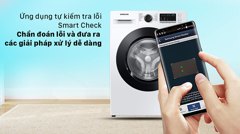 ứng dụng smart check-máy giặt samsung inverter 9.5 kg ww95t4040ce/sv lồng ngang