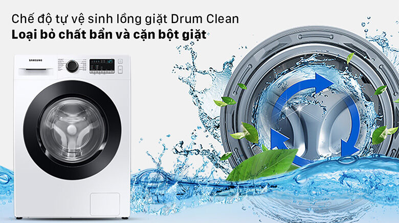 vệ sinh lồng giặt -máy giặt samsung inverter 9.5 kg ww95t4040ce/sv lồng ngang