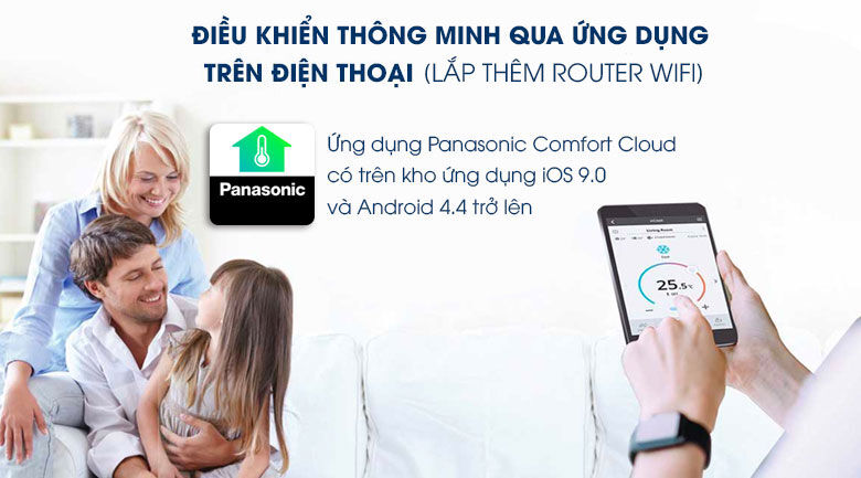 điều khiển qua điện thoại (lắp thêm wifi)