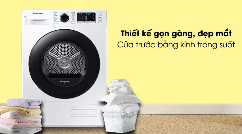 máy sấy samsung 9kg dv90ta240ae/sv - thiết kế