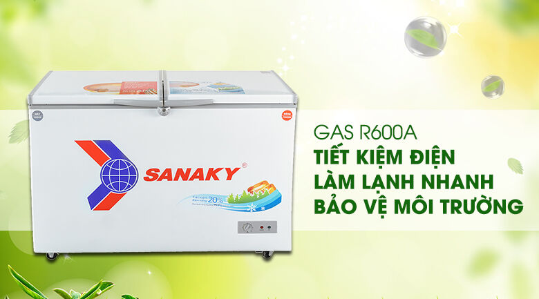 gas r600a - tủ đông sanaky vh-3699w1