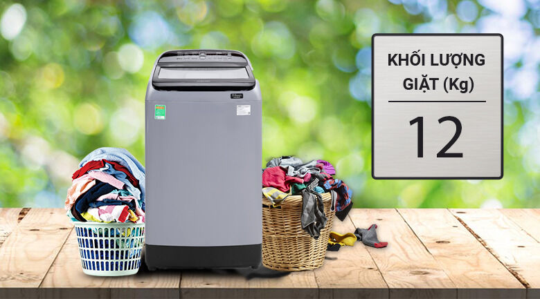 máy giặt samsung inverter 12 kg wa12t5360by/sv - khối lượng