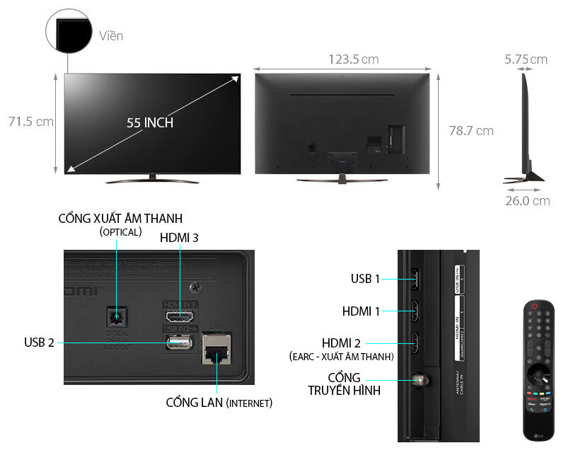 smart tivi lg 4k 55 inch 55up8100ptb thinq ai