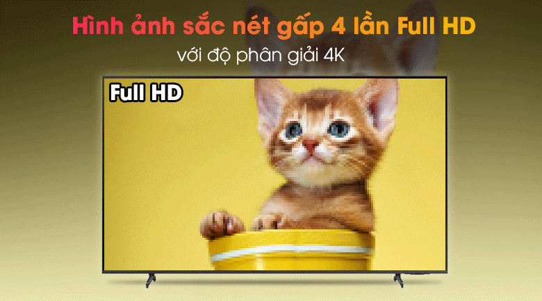 smart tivi samsung 4k 70 inch ua70au8100 - độ phân giải 4k mang đến hình ảnh rõ nét, sinh động mọi khoảnh khắc