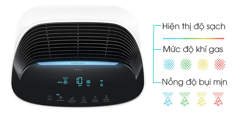 đèn báo hiển thị chỉ số - máy lọc không khí samsung ax60r5080wd/sv
