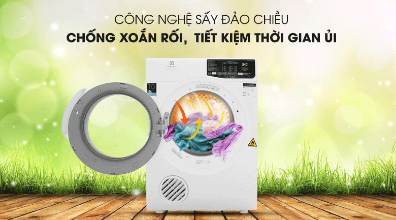 sấy đảo chiều - máy sấy electrolux 7 kg edv705hqwa