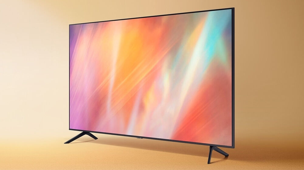 smart tivi samsung 4k 65 inch ua65au7002 - tổng quan thiết kế