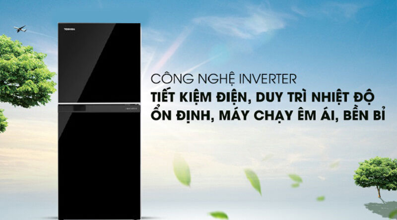 Tủ lạnh Toshiba Inverter 180 lít GR-B22VU UKG- Siêu tiết kiệm điện với công nghệ biến tần Inverter tủ lạnh toshiba inverter 180 lít gr-b22vu ukg- siêu tiết kiệm điện với công nghệ biến tần inverter