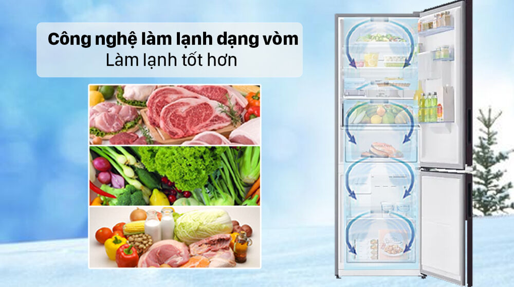 tủ lạnh samsung inverter 307 lít rb30n4190by/sv - làm lạnh đồng đều