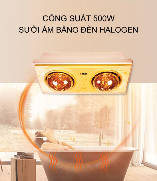 đèn sưởi nhà tắm 2 bóng