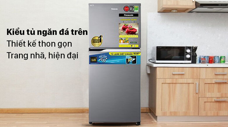 tủ lạnh panasonic inverter 234 lít nr-tv261apsv - thiết kế thon gọn, tinh tế
