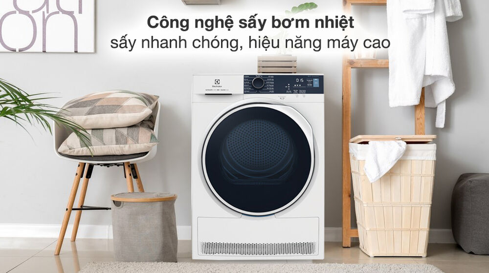 Máy sấy bơm nhiệt Electrolux 8 kg EDH804H5WB - Đặc điểm và cơ chế sấy máy sấy bơm nhiệt electrolux 8 kg edh804h5wb - đặc điểm và cơ chế sấy