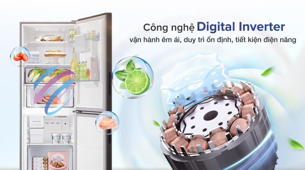 tủ lạnh samsung inverter rb27n4190bu/sv trang bị công nghệ inverter tiết kiệm năng lượng