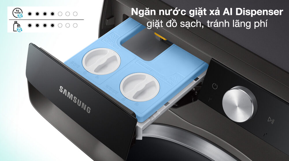 máy giặt samsung inverter 9 kg ww90t634dln/sv - công nghệ hygiene steam