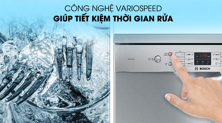 công nghệ variospeed - máy rửa chén bosch sms63l08ea 2400w