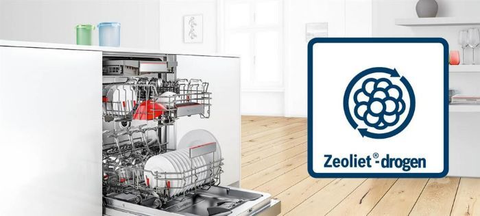 công nghê sấy zeolith hoàn hảo của máy rửa bát bosch sms6zci42e