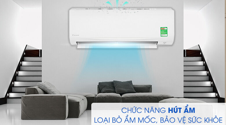 máy lạnh daikin 1.5 hp atf35uv1v - chức năng hút ẩm