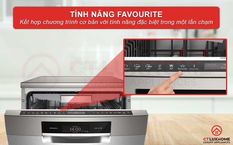 kết hợp chương trình cơ bản và tính năng đặc biệt trong một nút nhất favourite