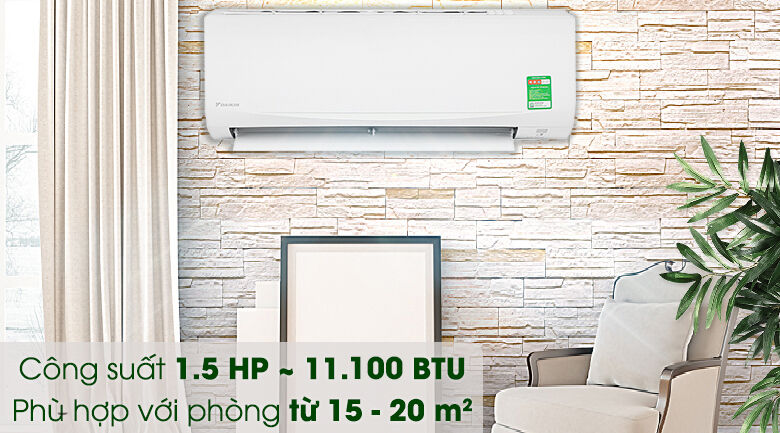 máy lạnh daikin 1.5 hp atf35uv1v - công suất