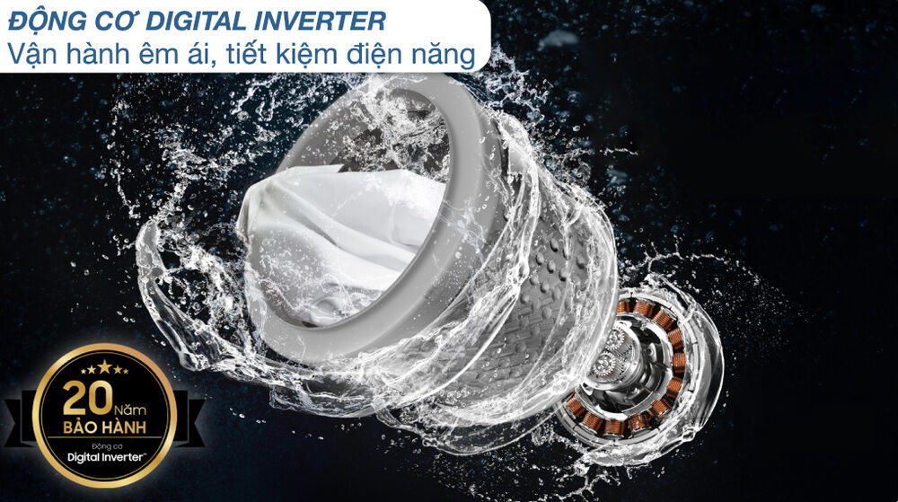 Máy giặt Samsung Inverter 14 kg WA14CG5886BVSV - Công nghệ inverter máy giặt samsung inverter 14 kg wa14cg5886bvsv - công nghệ inverter