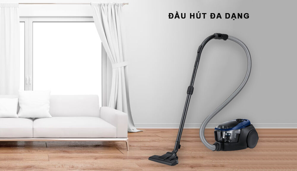 máy hút bụi samsung vc18m3110vb/sv được trang bị đa dạng đầu hút