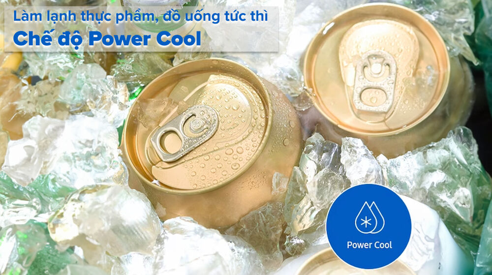 tủ lạnh samsung inverter 345 lít rt35cg5544b1sv - làm lạnh nhanh power cool