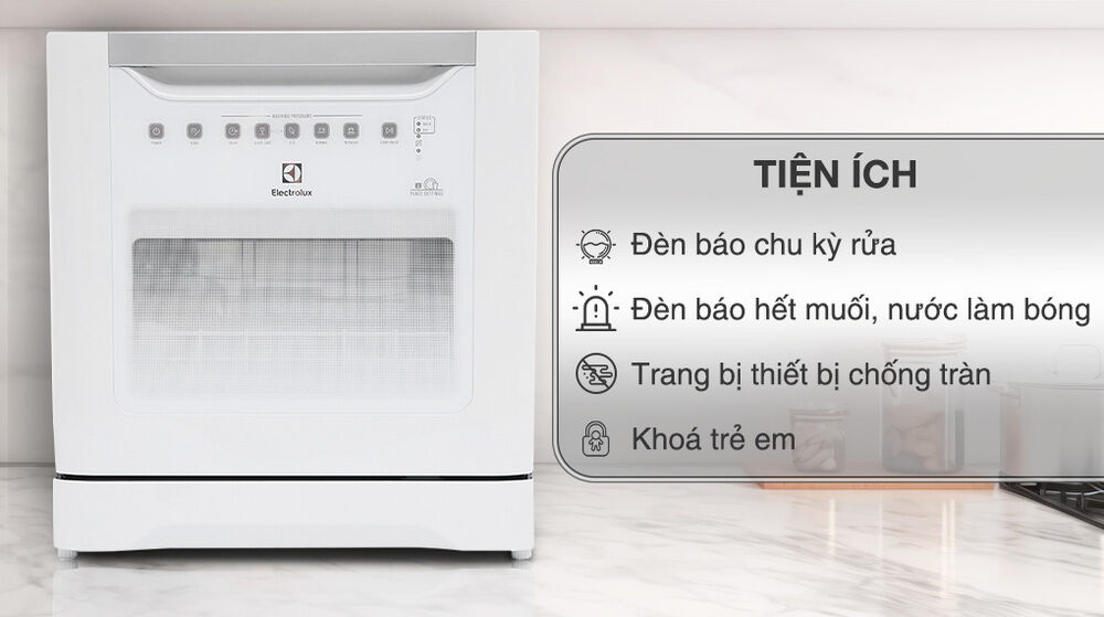 tiện ích máy rửa chén mini electrolux esf6010bw