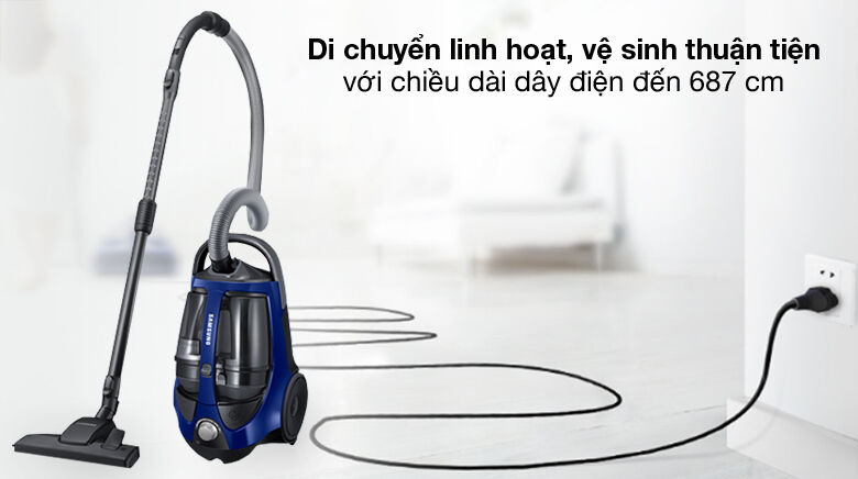 dây điện 687 cm - máy hút bụi samsung vcc8836v36/xsv