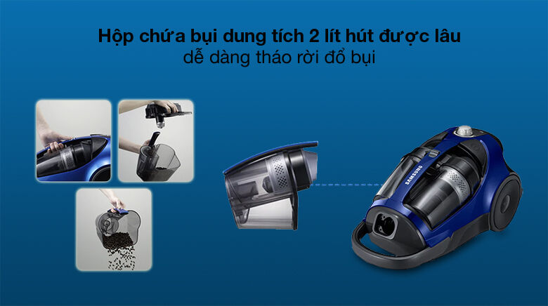 hộp bụi 2 lít - máy hút bụi samsung vcc8836v36/xsv