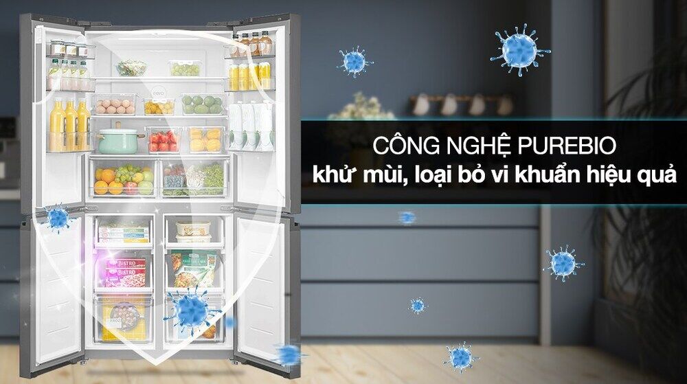 tủ lạnh toshiba inverter 474 lít multi door gr-rf611wi-pgv(22)-xk