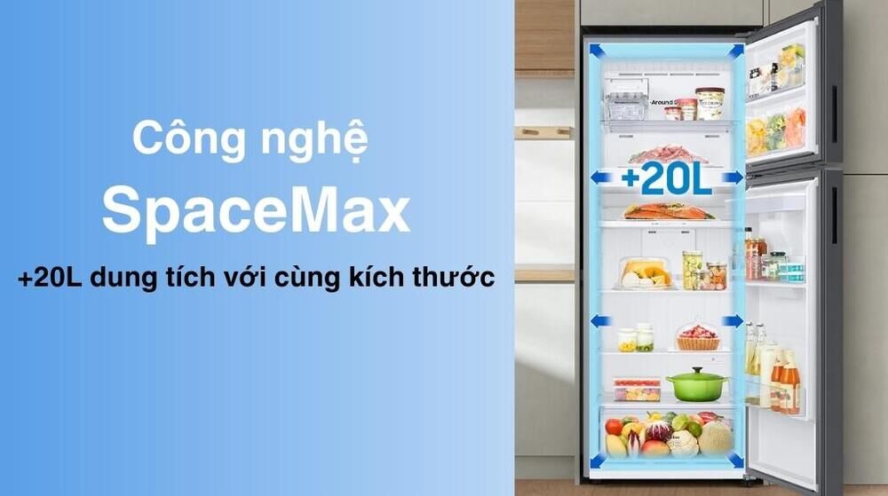 spacemax tủ lạnh samsung inverter 382 lít rt38cb6784c3sv
