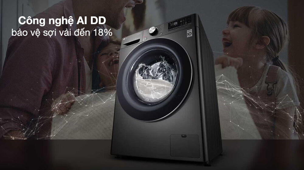 máy giặt lg ai dd inverter 12 kg fv1412s3b - công nghệ giặt đặc biệt