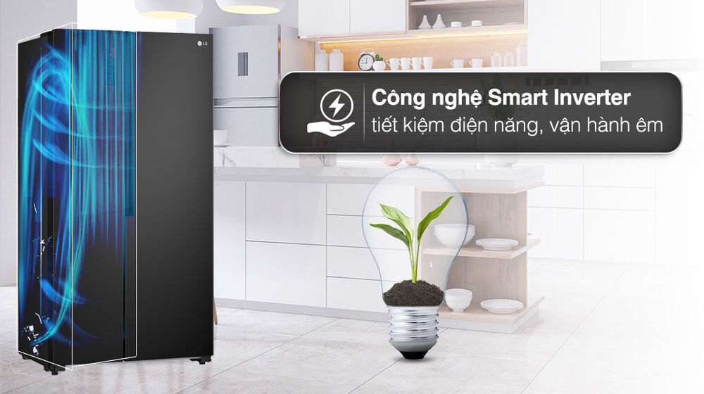 tủ lạnh lg inverter 519 lít gr-b256bl