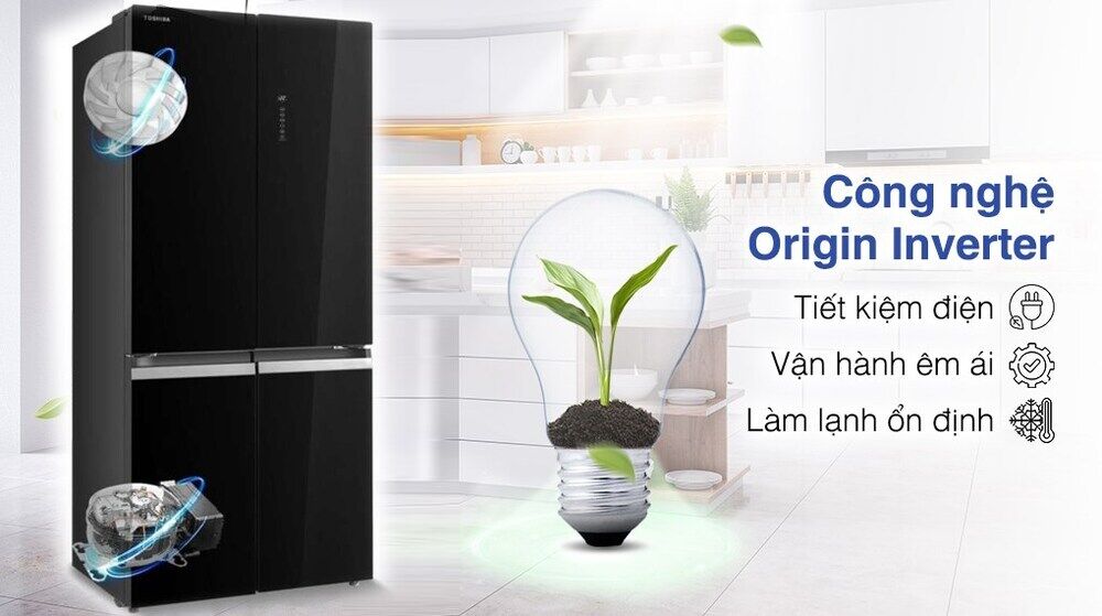 Tủ lạnh Toshiba Inverter 515 lít GR-RF677WI-PGV(22)-XK - Công nghệ tiết kiệm điện tủ lạnh toshiba inverter 515 lít gr-rf677wi-pgv(22)-xk - công nghệ tiết kiệm điện