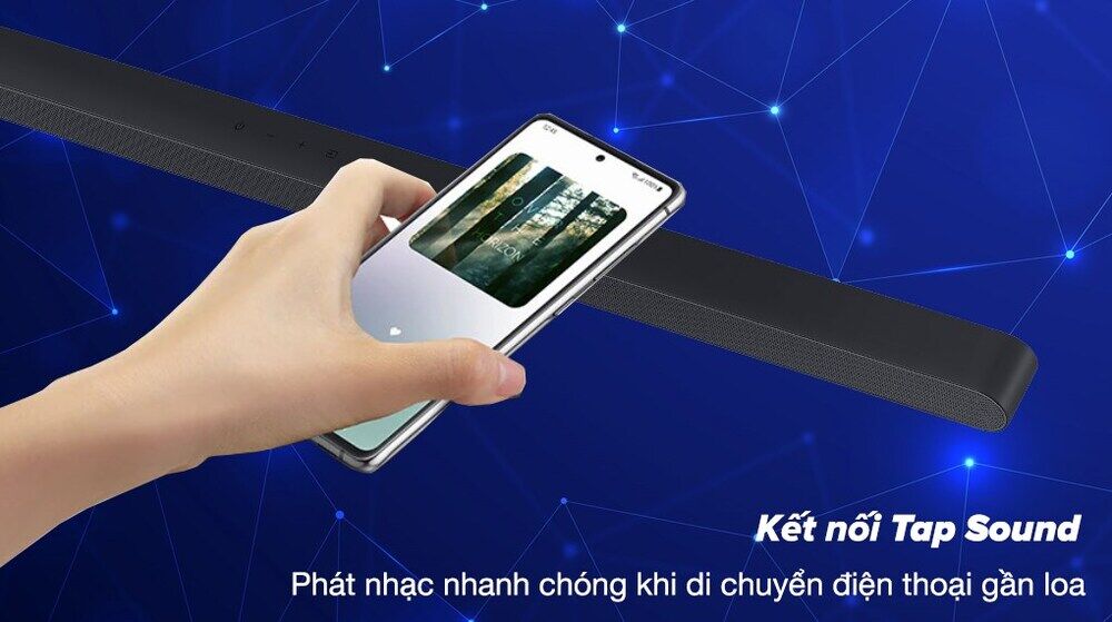 loa thanh samsung hw-s700d/xv 250w - kết nối 1 chạm tap sound phát nhạc nhanh trên điện thoại qua cổng bluetooth