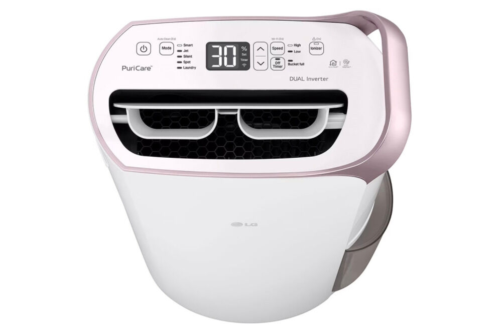 máy hút ẩm lg dual inverter 19l md19gqge0.abae - bảng điều khiển